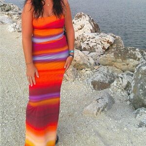 White Fox boutique summer maxi two piece set